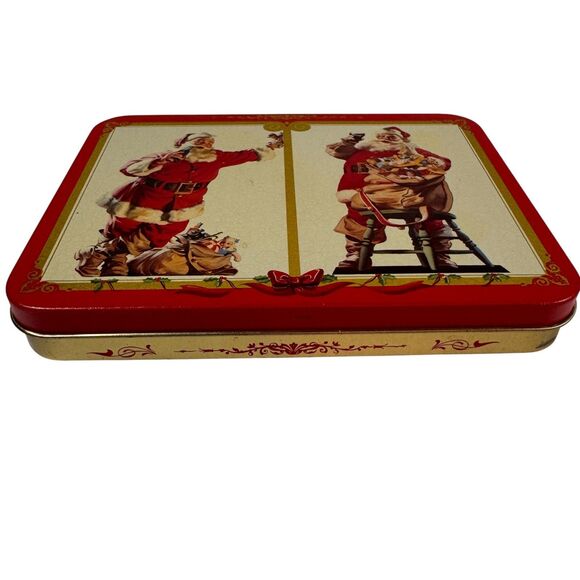 Vintage 1994 Coca Cola Coke Santa Tin Playing Cards Santa - 2 Complete Decks - Picture 5 of 10